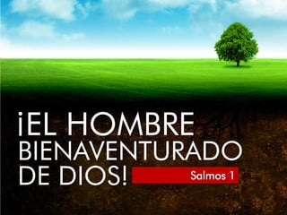 ¡EL HOMBRE
BIENAVENTURADO
DE DIOS! Salmos 1
 