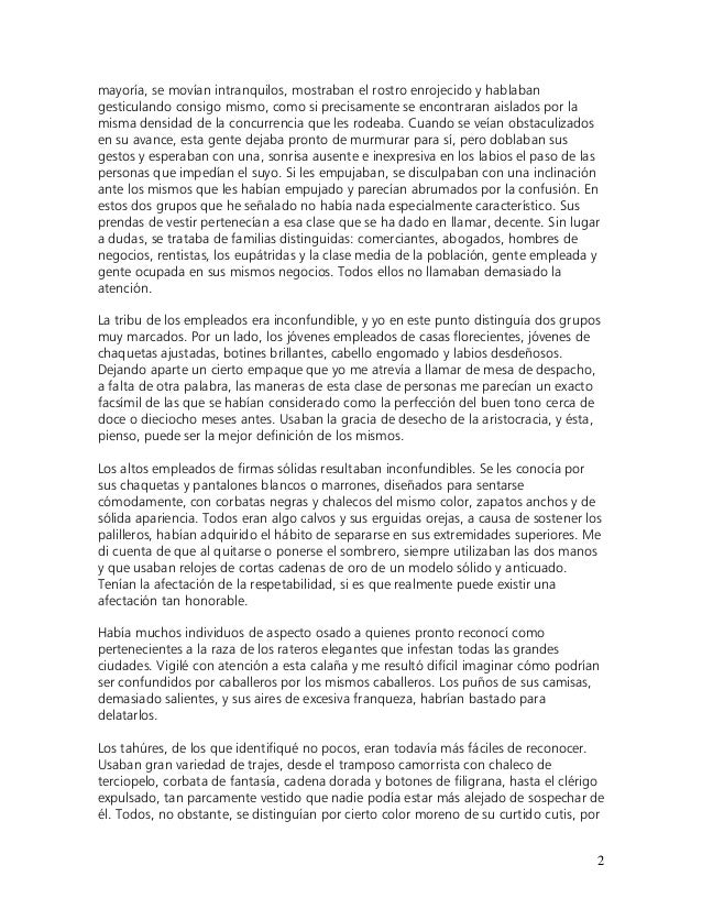 El hombre de la multitud. edgar allan poe