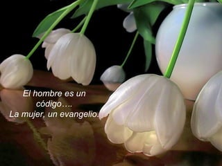 El hombre es un código…. La mujer, un evangelio. 
