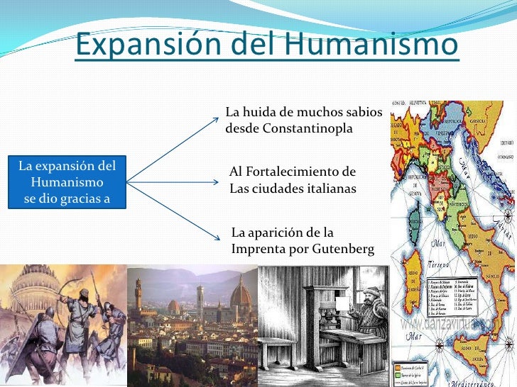 Expansión del Humanismo                    La huida de muchos sabios                    desde ConstantinoplaLa expansión d...
