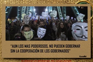 “AUN LOS MAS PODEROSOS, NO PUEDEN GOBERNAR
SIN LA COOPERACIÓN DE LOS GOBERNADOS”
Gandhi
EL HURTO DE LOS MOVIMIENTOS POR NATALIA AGUILAR
 