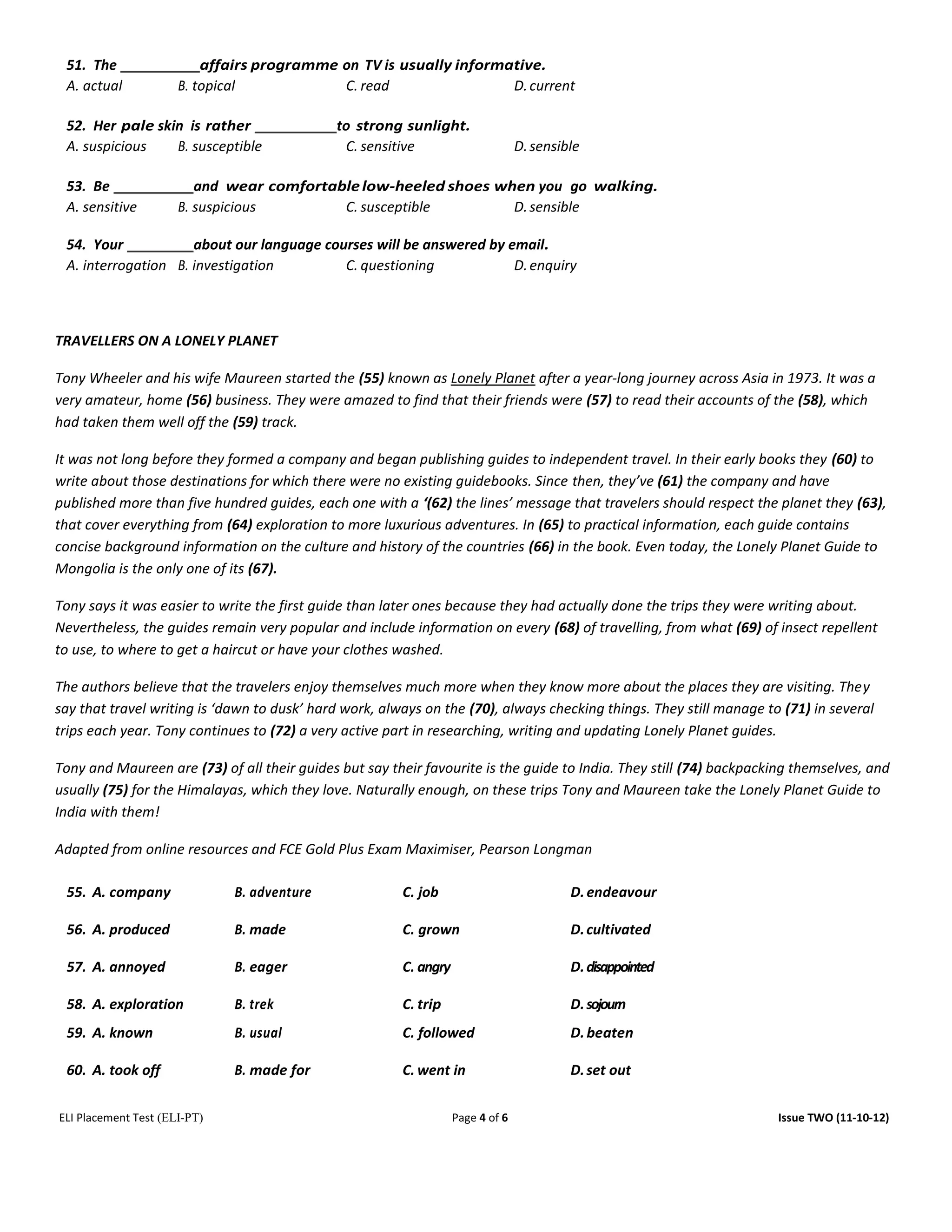 English Language Placement Test.pdf