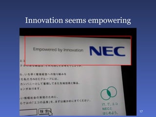 Innovation seems empowering 