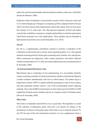 Study on groundnut shell ash as partial replacement of cement in ...