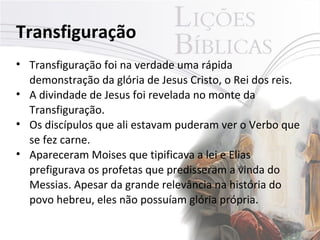 Elias no monte da transfiguração | PPT