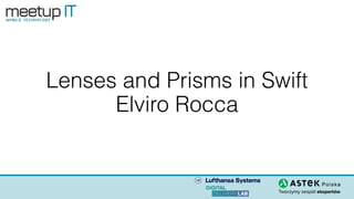 Lenses and Prisms in Swift
Elviro Rocca
 