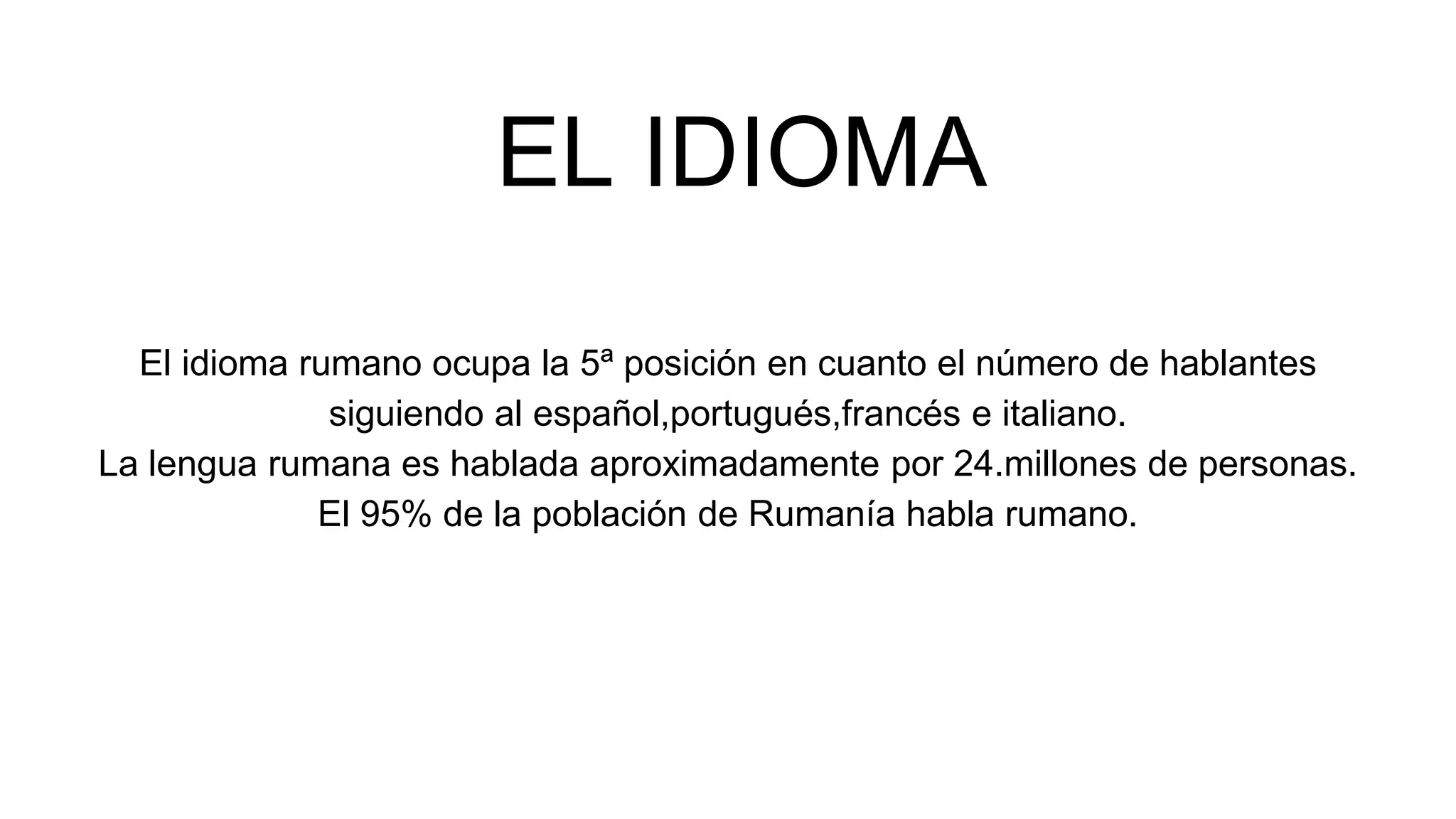 El idioma rumano | PPTX