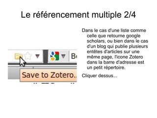 google scholar retourne une liste d'entrées... 