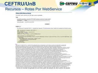 CEFTRU/UnB
Recursos – Rotas Por WebService
 