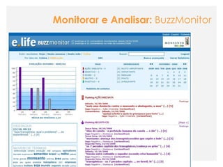 Monitorar e Analisar: BuzzMonitor




    As mídias sociais como ferramentas de relacionamento com os stakeholders: os blogs
 