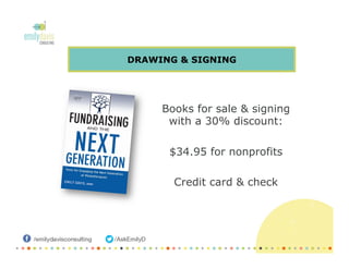 DRAWING & SIGNING
Books for sale & signing
with a 30% discount:
$34.95 for nonprofits
Credit card & check
 