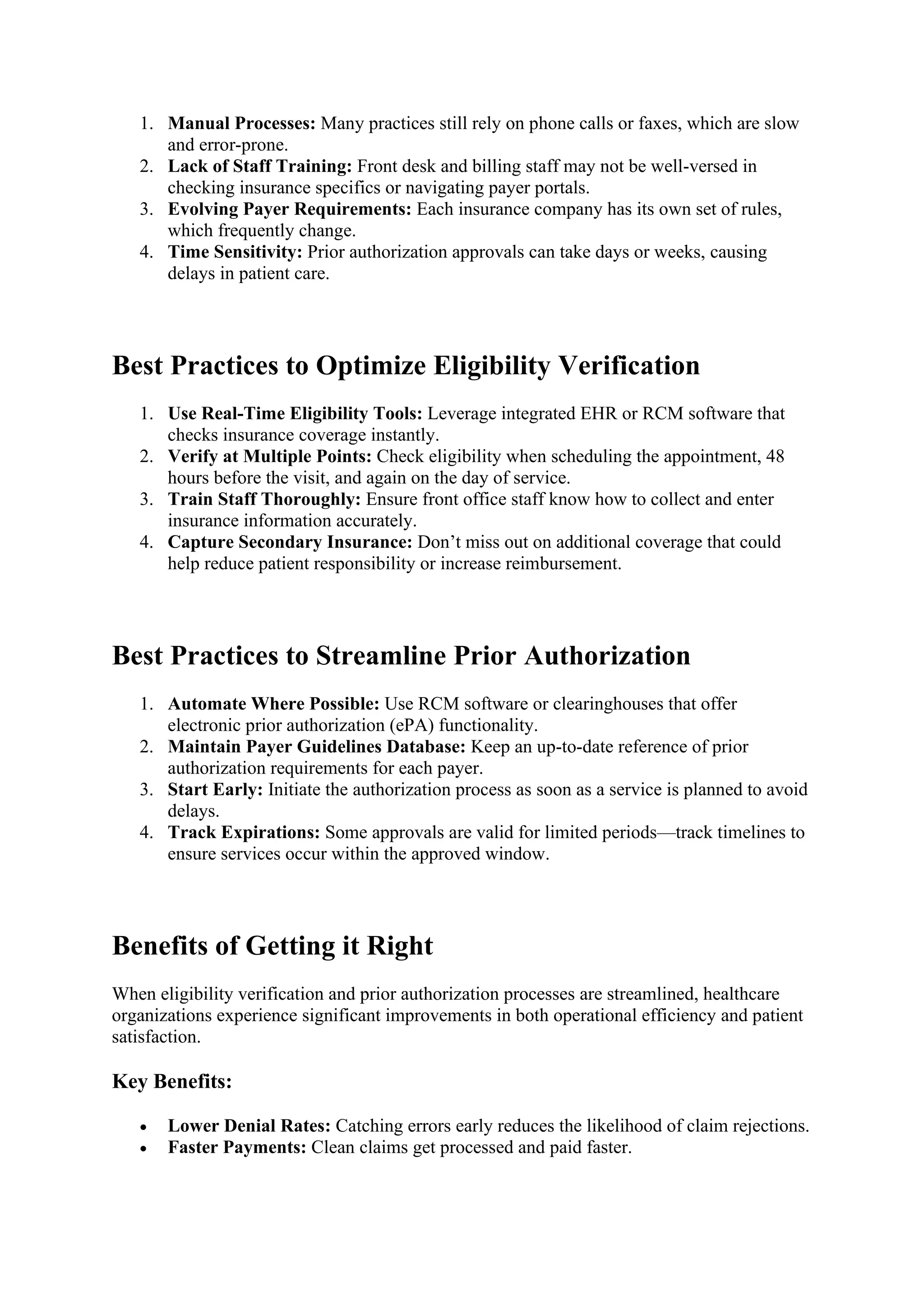 The Critical Role of Eligibility Verification & Prior Authorization in ...