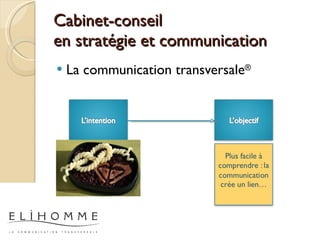 Cabinet-conseil  en stratégie et communication La communication transversale ®  