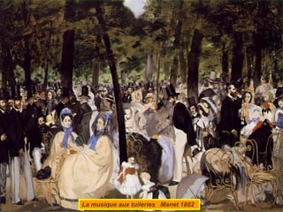 La musique aux tuileries  Manet 1882 
