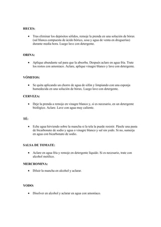 Eliminar Manchas