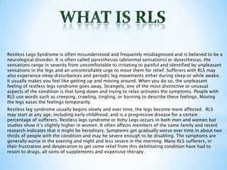 Severe Rls Eliminate restless leg syndrome | PPTX