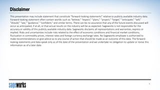 Disclaimer
6
This presentation may include statement that constitute “forward-looking statements” relative to publicly available industry data.
Forward-looking statement often contain worlds such as “believe,” “expect,” “plans,” “project,” “target,” “anticipate,” “will,”
“should,” “see,” “guidance,” “confident,” and similar terms. There can be no assurance that any of the future events discussed will
occur as anticipated, if at all, or that actual results on the industry will be as expected. Sageworks is not responsible for the
accuracy or validity of this publicly available industry data. Sageworks disclaims all representations and warranties, express or
implied. Risks and uncertainties include risks related to the effect of economic conditions and financial market conditions;
fluctuation in commodity prices, interest rates and foreign currency exchange rates. No Sageworks employee is authorized to
make recommendations or give advice as to any course of action that should be made as an outcome of this data. The forward-
looking statements and data speak only as of the date of the presentation and we undertake no obligation to update or revise this
information as of a later date.
 
