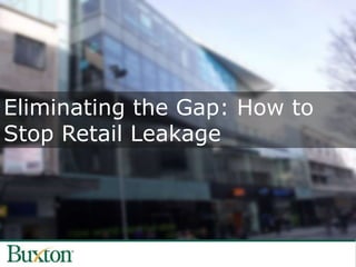 Eliminating the Gap: How to
Stop Retail Leakage
 