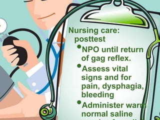 to determine presence of excessive amounts of air or fluid 