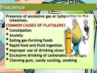 Administer laxative or suppository.