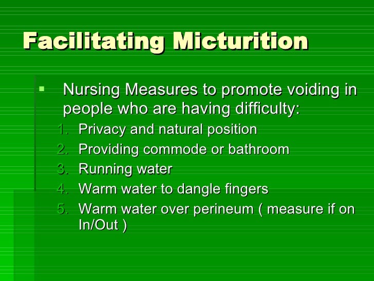 Elimination Nursing Lecture