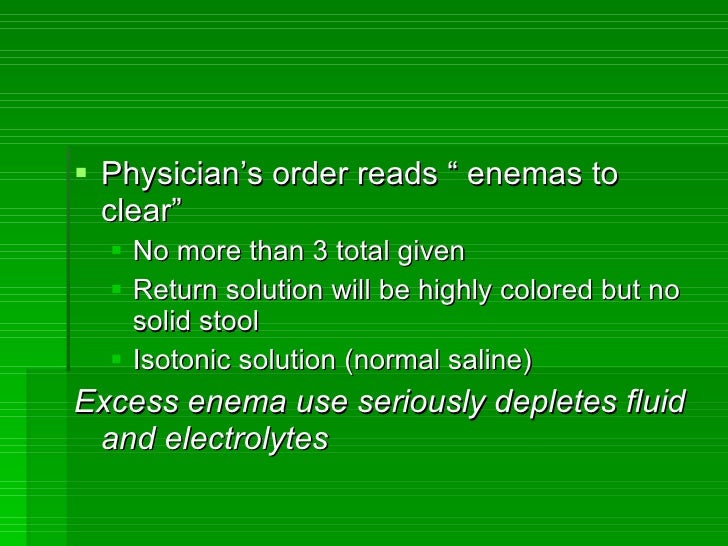 Elimination Nursing Lecture