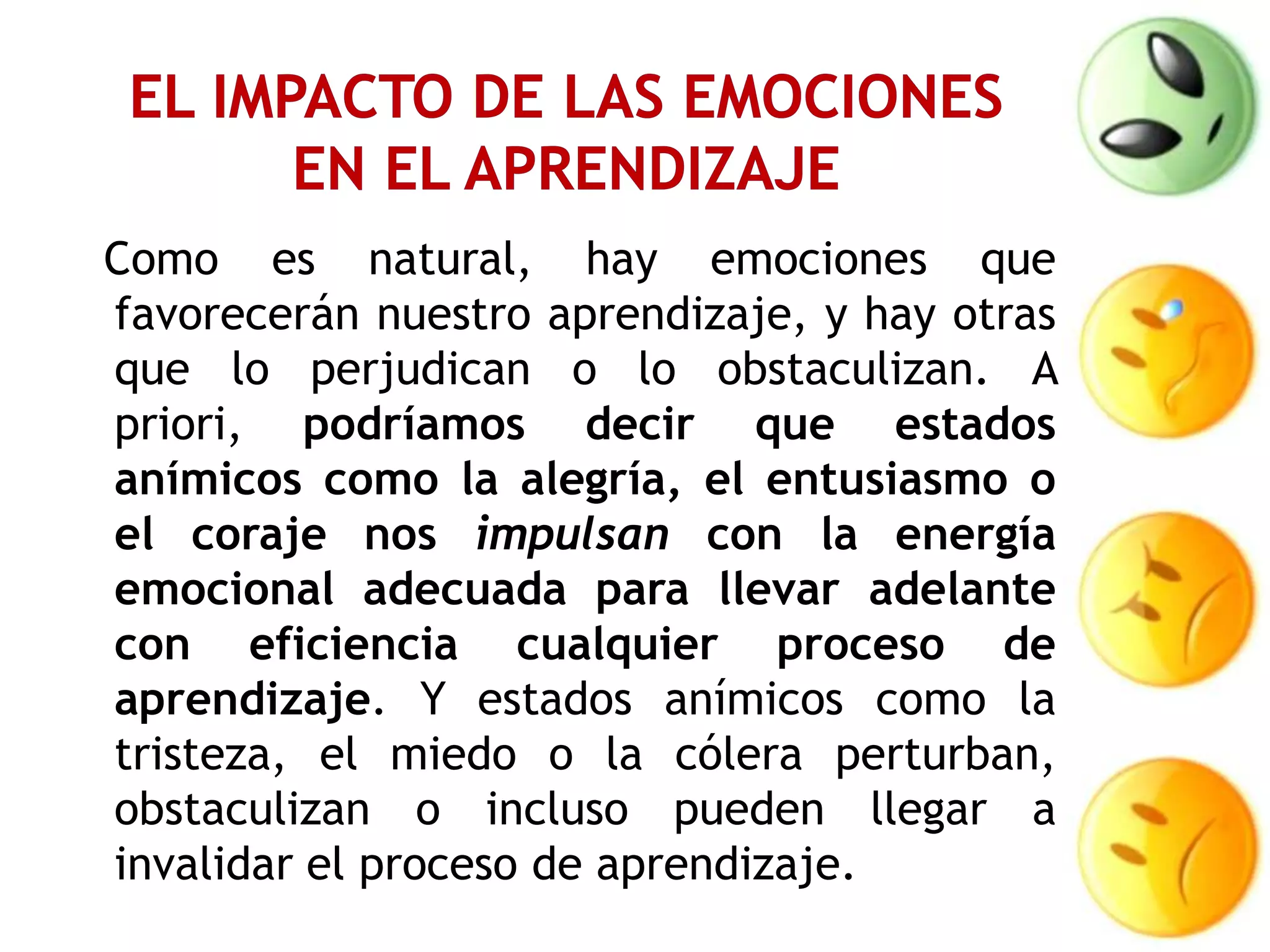 El impacto de las emociones en el aprendizaje | PPT