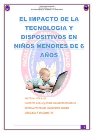 Universidad técnica de Oruro
FACULTAD DE CIENCIA DE LA SALUD
PROGRAMA DE ATENCION TEMPRANA Y EDUCACION INFANTIL
1
 