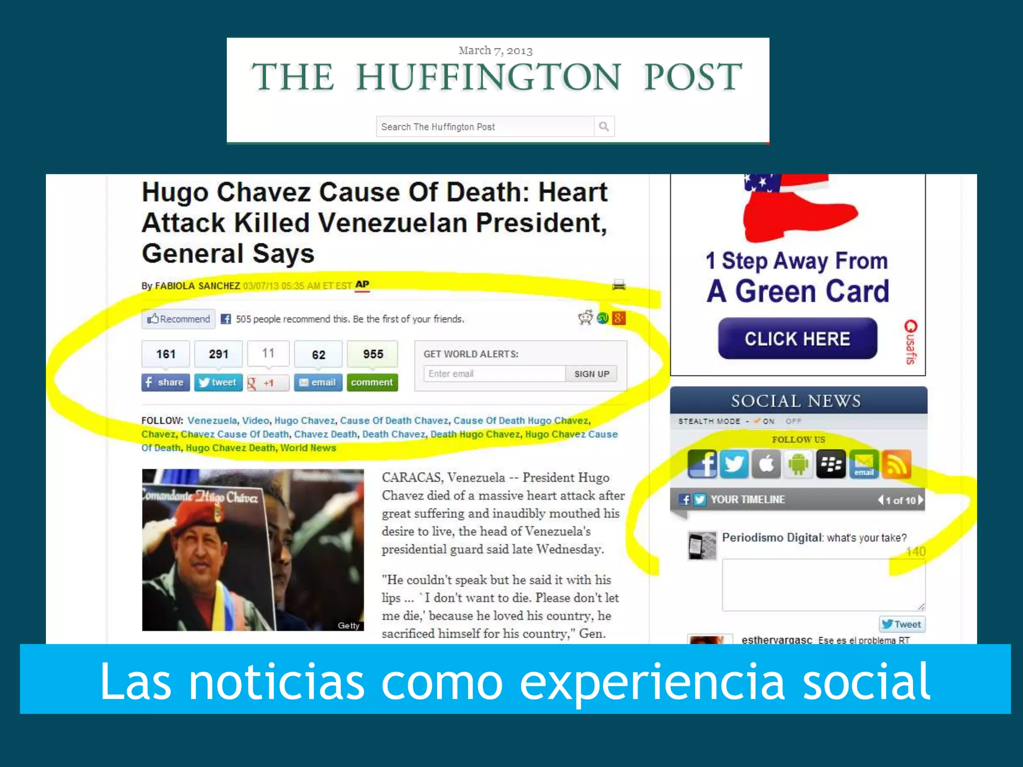Las noticias como experiencia social
 