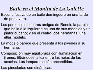 La obra de los pintores impresionistas no es espontánea, sino concienzuda y precisaba de muchas horas en el taller. 