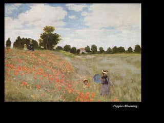 El Molino de la Galette Un antiguo molino convertido en establecimiento de diversión en el barrio parisino de Montmatre, al que acudían gentes sencillas a bailar las tardes del domingo. El cuadro representa uno de estos bailes en un día de verano. Con una pincelada rápida de vivo colorido, Renoir capta los efectos del sol que se filtra entre las hojas produciendo una combinación vibrante de luces y sombras. 