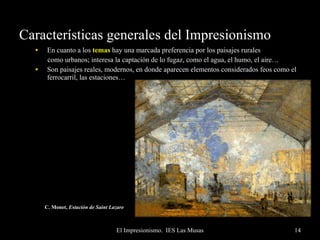 El precursor del Impresionismo: E. Manet  <ul><li>Edouard Manet recibió una formación tradicional y estudió a fondo a los ...