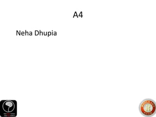 A4
Neha Dhupia
 