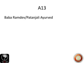 A13
Baba Ramdev/Patanjali Ayurved
 