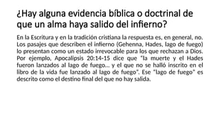 EL INFIERNO HOY DESDE LA VISION CATOLICA | PPTX