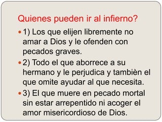 El infierno en la biblia y el catecismo | PPTX