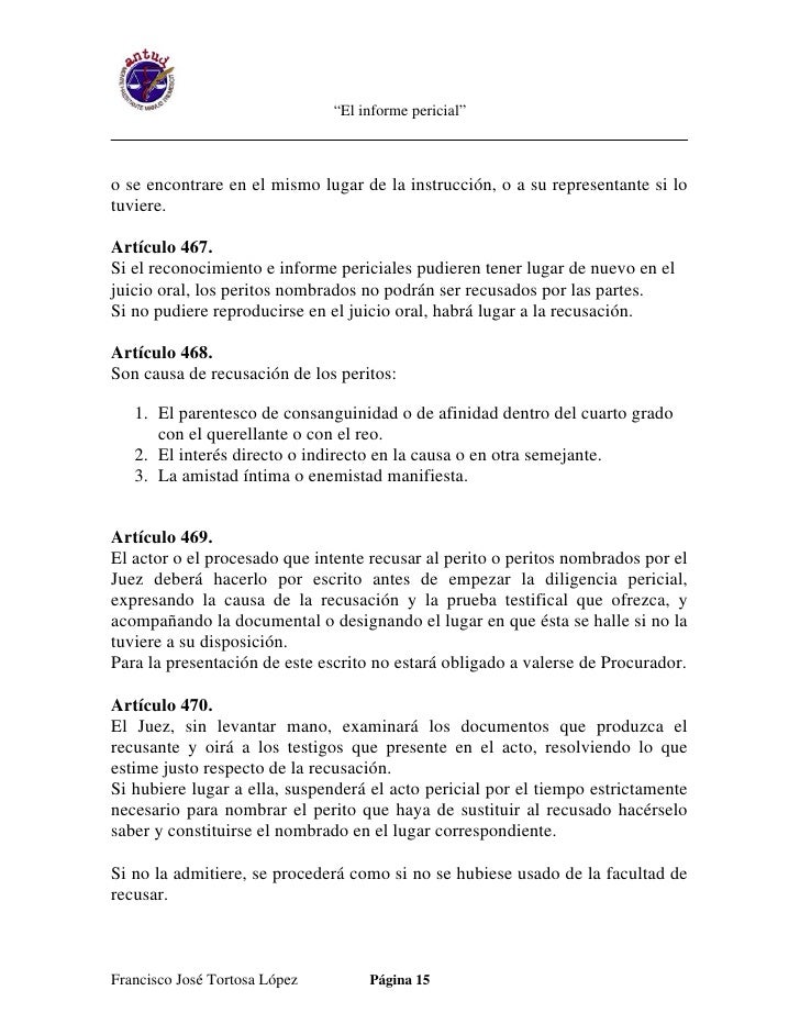 El Informe Pericial