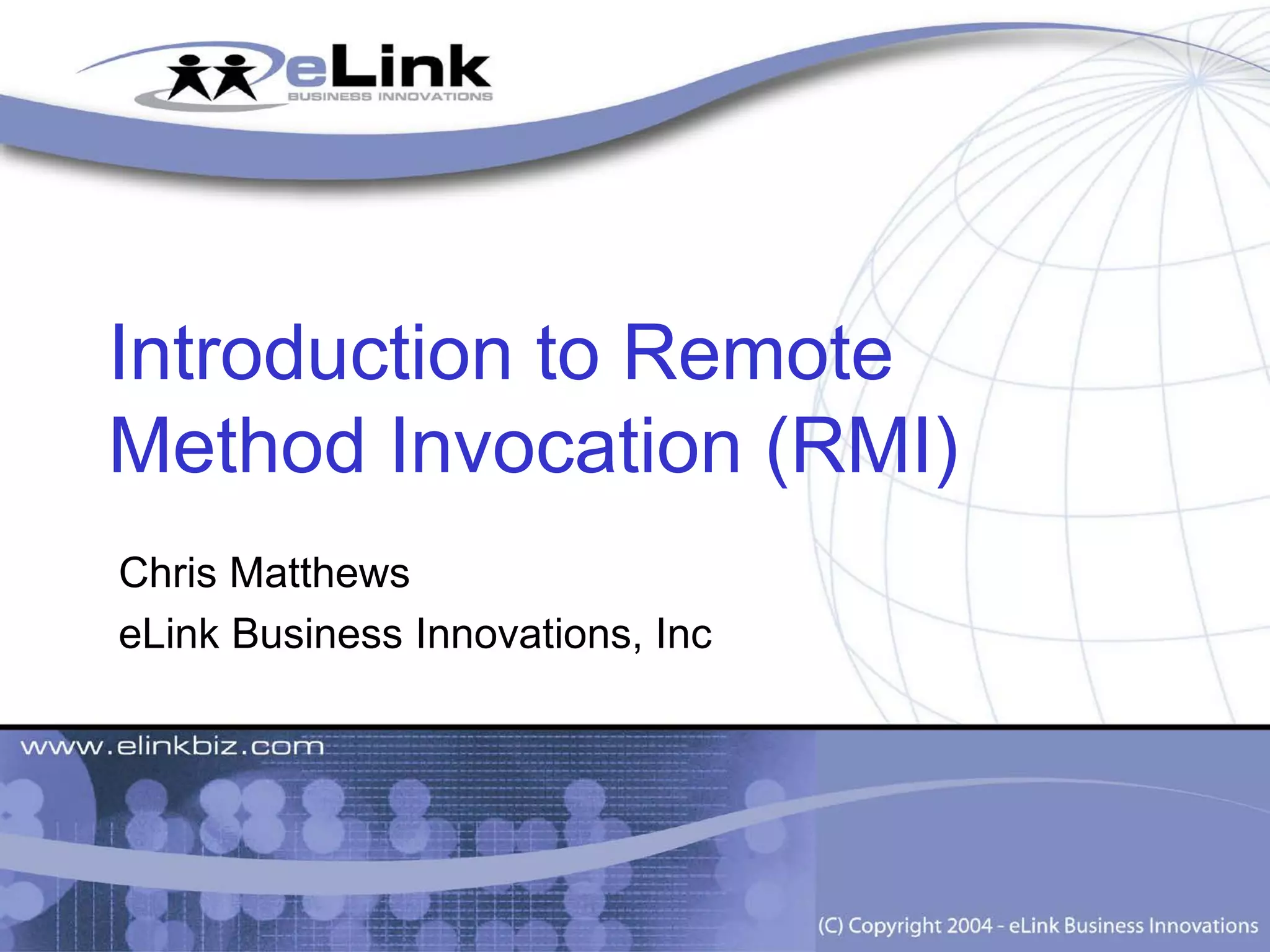 Introduction to Remote Method Invocation (RMI) | PPT