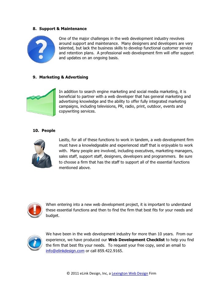 Ten Essential Functions of a Professional Web Development Firm eLink