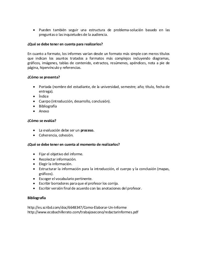 EL INFORME ESCRITO