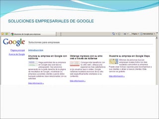 SOLUCIONES EMPRESARIALES DE GOOGLE 
