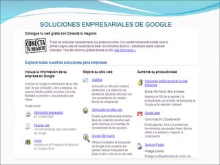 SOLUCIONES EMPRESARIALES DE GOOGLE 