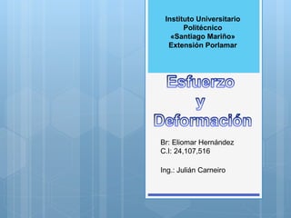 Instituto Universitario
Politécnico
«Santiago Mariño»
Extensión Porlamar
Br: Eliomar Hernández
C.I: 24,107,516
Ing.: Julián Carneiro
 
