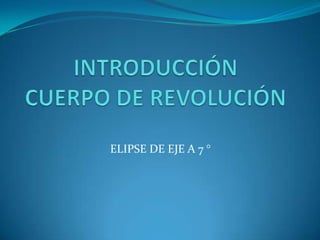 INTRODUCCIÓNCUERPO DE REVOLUCIÓN ELIPSE DE EJE A 7 ° 