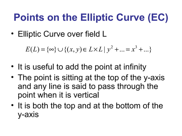 Elliptical curve cryptography | PPT