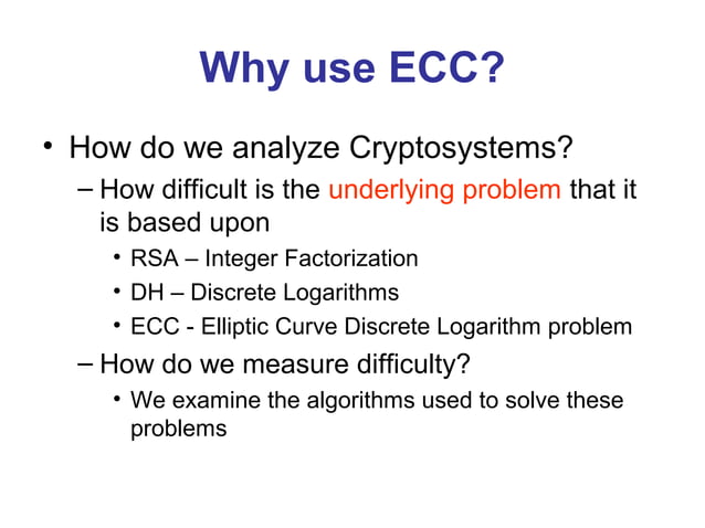 Elliptical curve cryptography | PPT