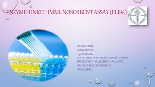 ENZYME LINKED IMMUNOSORBENT IMMMUNO ASSAY | PPTX
