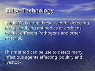 Enzyme Linked Immunosorbent Assay (ELISA) | PPT