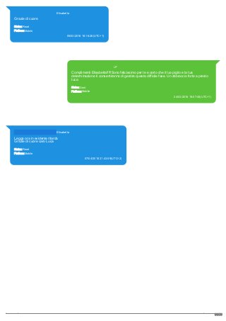 393429106815@s.whatsapp.net Elisabetta (+39 342 910 6815)
Grazie di cuore
Status: Read
Platform: Mobile
05/03/2018 18:16:26(UTC+1)
Source Extraction:
Logical (1)
Source:
iPhone XS di LP/Applications/group.net.whatsapp.WhatsApp.shared/ChatStorage.sqlite :
0x51F8619 (Table: ZWAMESSAGE, ZWAGROUPMEMBER, Size: 191373312 bytes)
393371119961@s.whatsapp.net LP
Complimenti Elisabetta!!!!!Sono felicissimo per te e certo che il tuo piglio e la tua
determinazione ti consentiranno di gestire questa difficile fase. Un abbraccio forte a presto
luca
Status: Sent
Platform: Mobile
24/03/2018 18:07:45(UTC+1)
Source Extraction:
Logical (1)
Source:
iPhone XS di LP/Applications/group.net.whatsapp.WhatsApp.shared/ChatStorage.sqlite : 0x5648338 (Table: ZWAMESSAGE, Size: 191373312
bytes)
iPhone XS di LP/Applications/group.net.whatsapp.WhatsApp.shared/Library/Preferences/group.net.whatsapp.WhatsApp.shared.plist : 0x86E
(Size: 23298 bytes)
393429106815@s.whatsapp.net Elisabetta (+39 342 910 6815)
Leggo ora in evidente ritardo
Grazie di cuore caro Luca
Status: Read
Platform: Mobile
07/04/2018 21:43:59(UTC+2)
Source Extraction:
Logical (1)
Source:
iPhone XS di LP/Applications/group.net.whatsapp.WhatsApp.shared/ChatStorage.sqlite : 0x5BE2C27 (Table:
ZWAMESSAGE, ZWAGROUPMEMBER, Size: 191373312 bytes)
838
Details:
Group photos:
Start Time: 01/02/2018 09:29:29(UTC+1)
Last Activity: 04/07/2018 12:36:00(UTC+2)
Number of attachments: 6
Source: WhatsApp
Source file: iPhone XS di LP/Applications/group.net.whatsapp.WhatsApp.shared/ChatStorage.sqlite : 0x1054F21 (Table: ZWAMESSAGE,
ZWACHATSESSION, ZWAGROUPMEMBER, Size: 191373312 bytes)
iPhone XS di LP/Applications/group.net.whatsapp.WhatsApp.shared/Library/Preferences/group.net.whatsapp.WhatsApp.shared.plist : 0x86E
(Size: 23298 bytes)
iPhone XS di LP/Applications/group.net.whatsapp.WhatsApp.shared/Media/Profile/393453966492-1558950725.thumb : 0x0 (Size: 4299 bytes)
Source Extraction: Logical (1)
Body file: chat-979.txt
Participants:
393453966492@s.whatsapp.net
+39 345 396 6492
393371119961@s.whatsapp.net
LP (owner)
1517472693@broadcast
Davide Bordoni
Identifier: 393453966492@s.whatsapp.net
9609
 