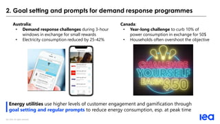 IEA 2020. All rights reserved.
2. Goal setting and prompts for demand response programmes
Energy utilities use higher leve...